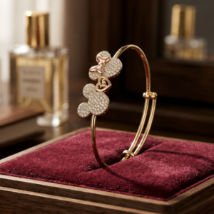 Crystal Mickey Mouse & Bow Bangle
