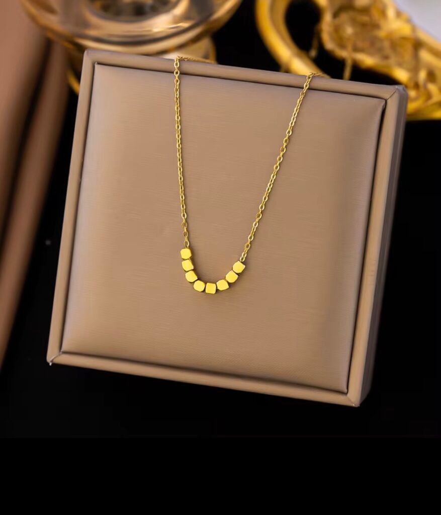 Minimalist Cube Station Necklace