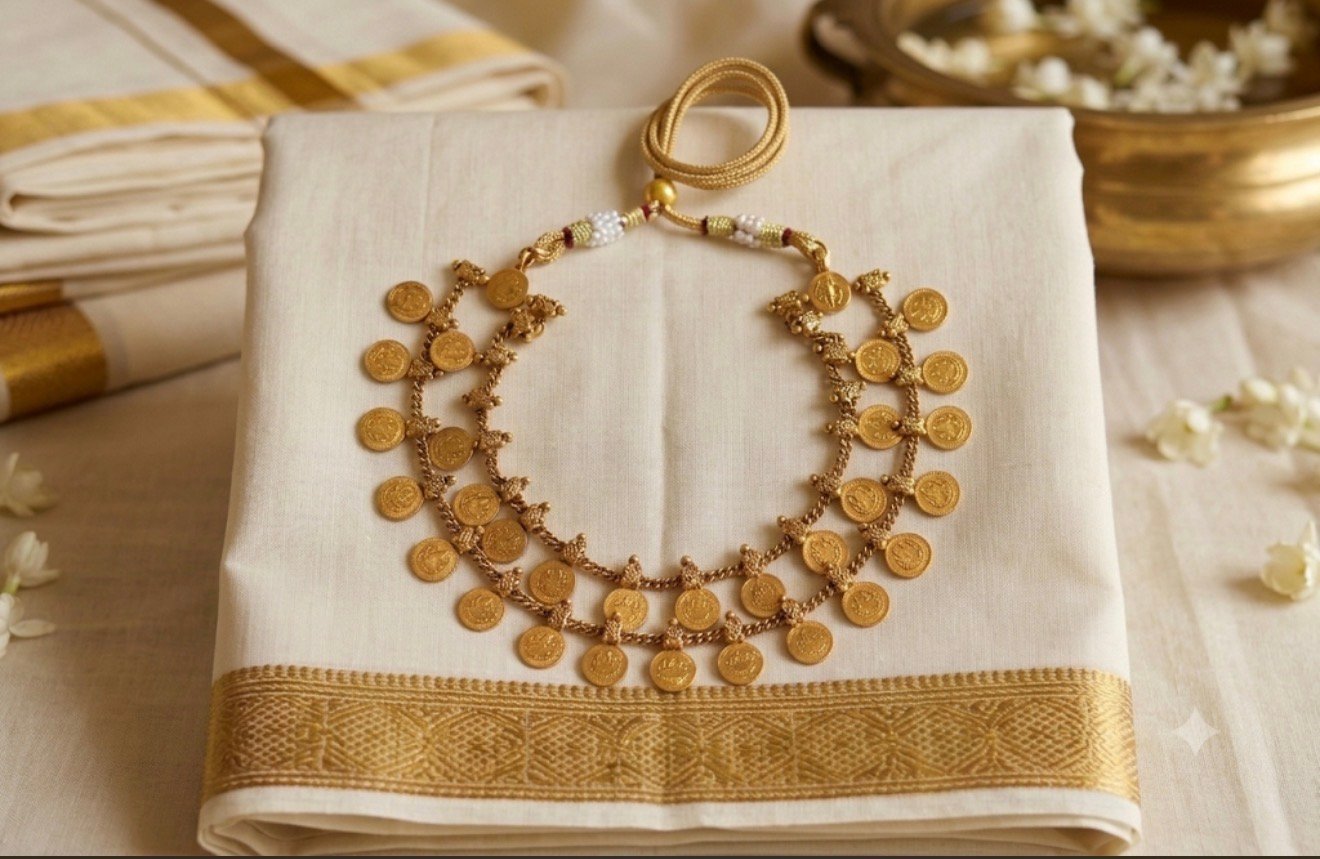 Traditional Two-Layer Kasu Mala (Coin Necklace)