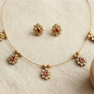 Exquisite Ruby and Stone Ornament Set