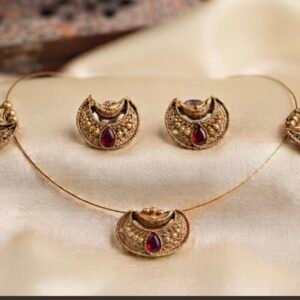 Traditional Indian Gold Crescent Set