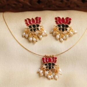 Rang-e-Lotus Pearl Enamel Set