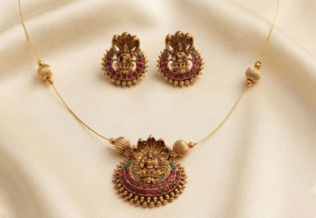 Antique Lakshmi Temple Jewelry Set