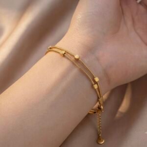 Minimalist Gold Double-Chain Bracelet