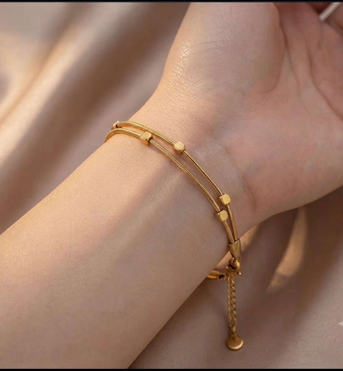 Minimalist Gold Double-Chain Bracelet