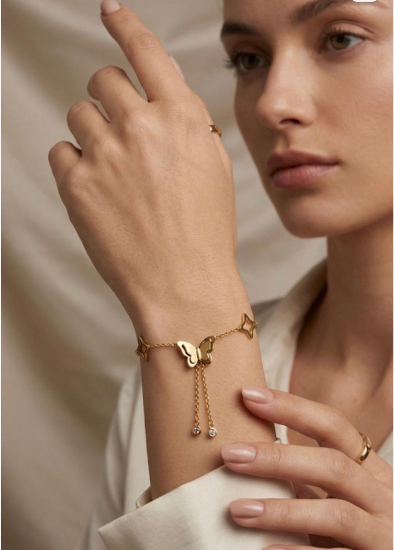 Whimsical Butterfly Charm Bracelet