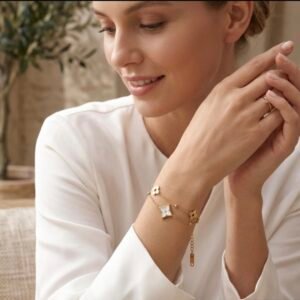 Delicate Floral Charm Bracelet