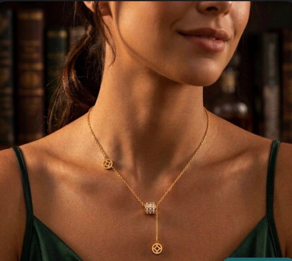 Elegant Crystal Barrel Y-Necklace
