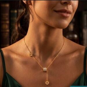 Elegant Crystal Barrel Y-Necklace