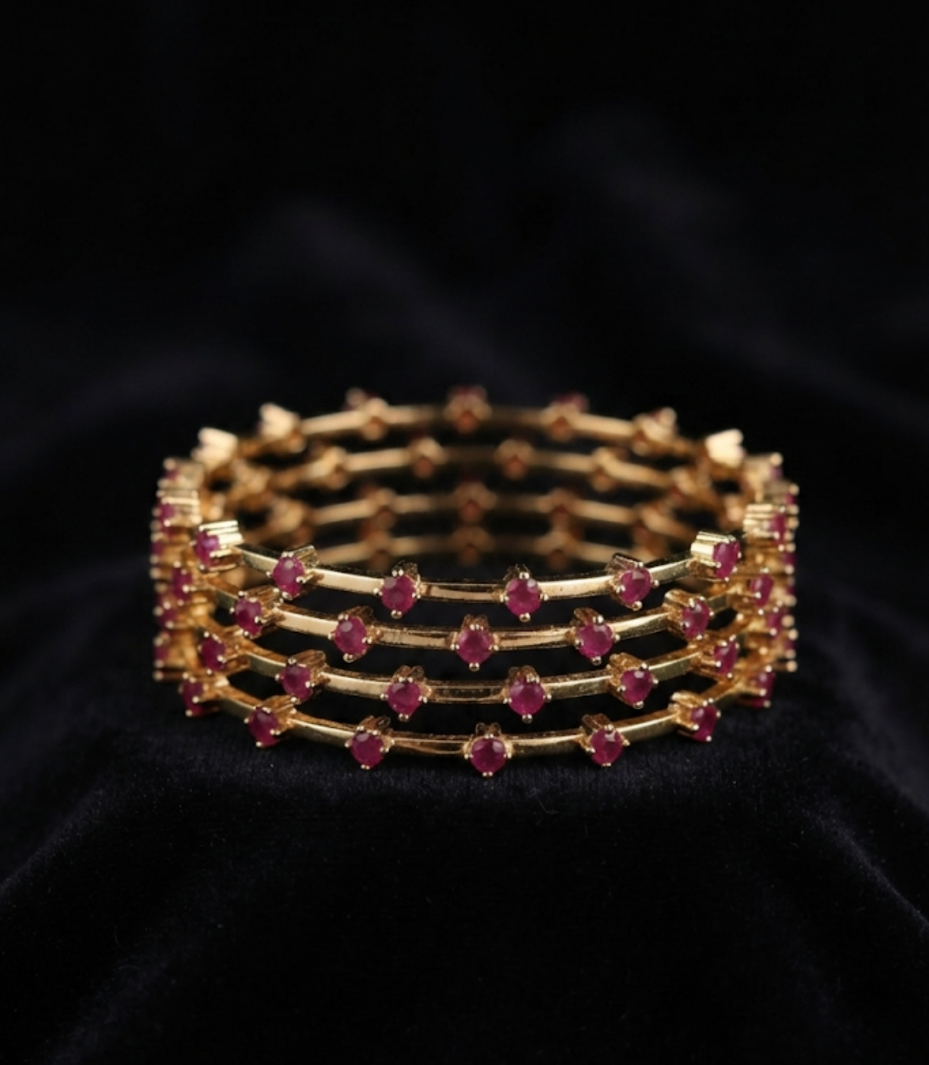 Minimalist Ruby harmony Bangles(size2.6) - Image 2