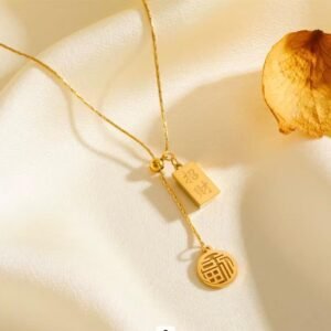 Auspicious Chinese Character Pendant Necklace