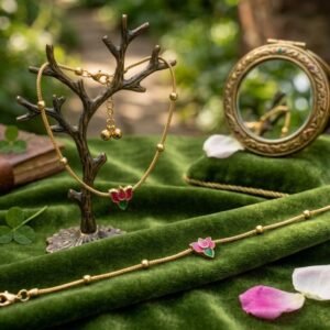 Lotus Motif Anklet