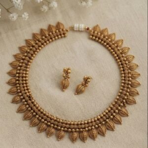 Temple Jewellery Necklace-Leaf Motifs