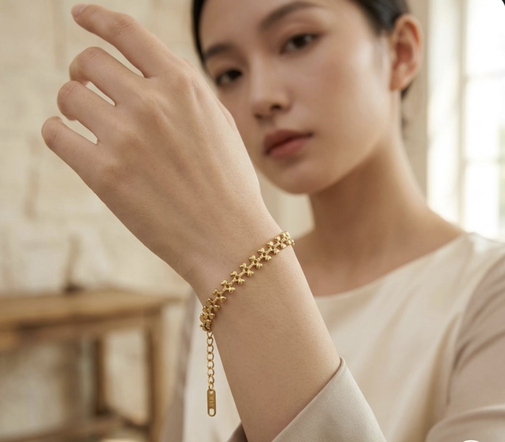 Textured Link Chain Bracelet