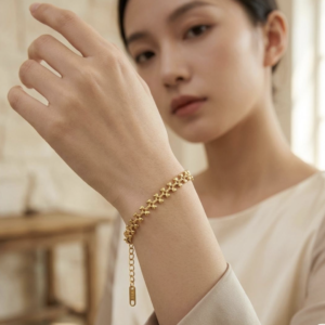 Textured Link Chain Bracelet