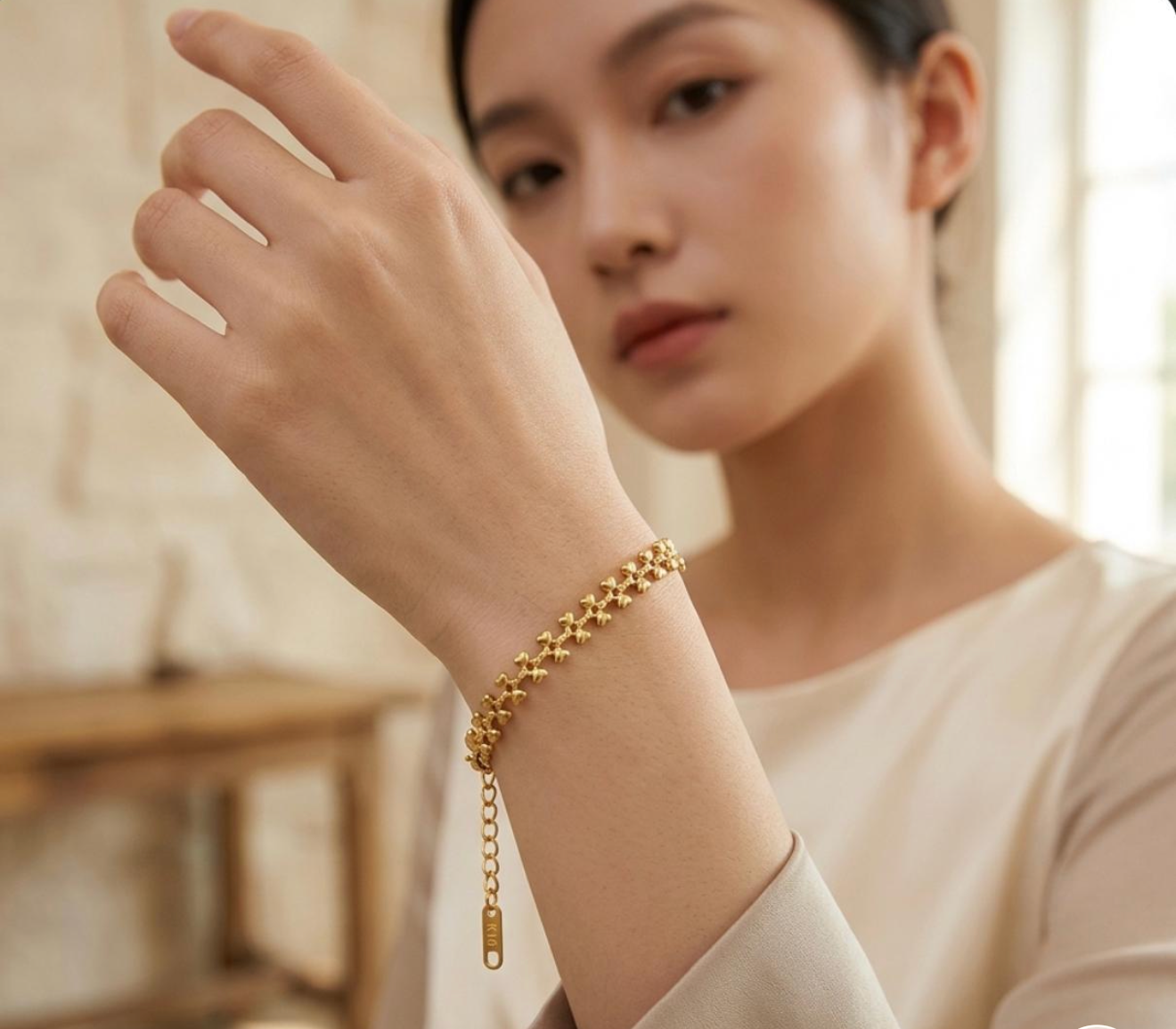 Textured Link Chain Bracelet
