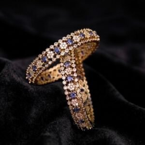 The Royal Sapphire Cluster Bangle(Size 2.6)