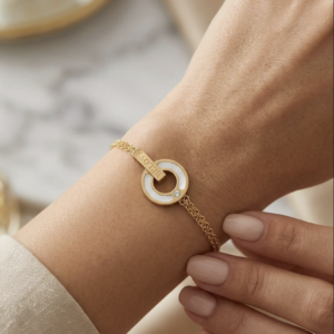 "BELOVE" Circular Inlay Bracelet