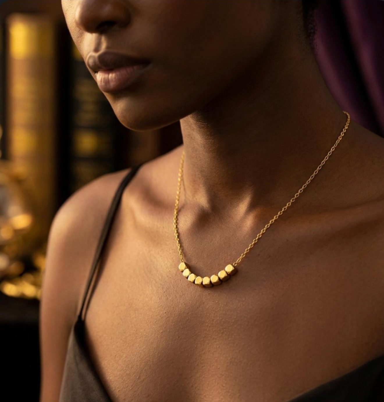 Minimalist Cube Station Necklace - Image 2